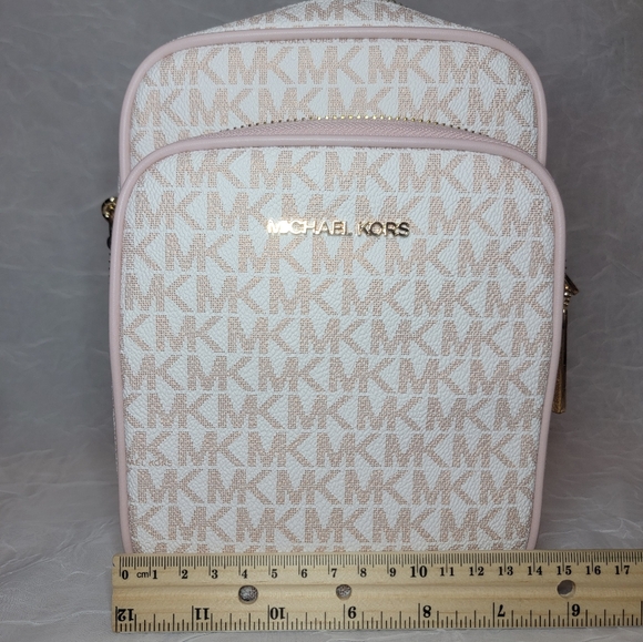 Michael Kors White Rose Gold Chain Crossbody Bag - Picture 4 of 11